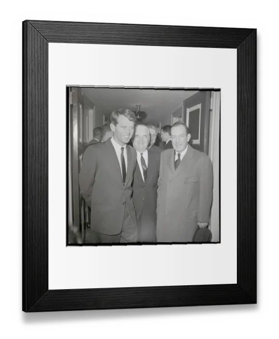 Framed Print : Robert Kennedy, Harry Van Arsdale, and Robert F. Wagner