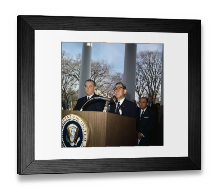 Framed Print : Premier Eisaku Sato Speaking Framed Print : Premier Eisaku Sato Speaking