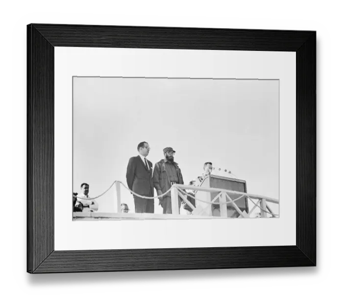 Framed Print : Fidel Castro and Osvaldo Dorticos Standing at Podium During Ceremony Framed Print : Fidel Castro and Osvaldo Dorticos Standing at Podium During Ceremony