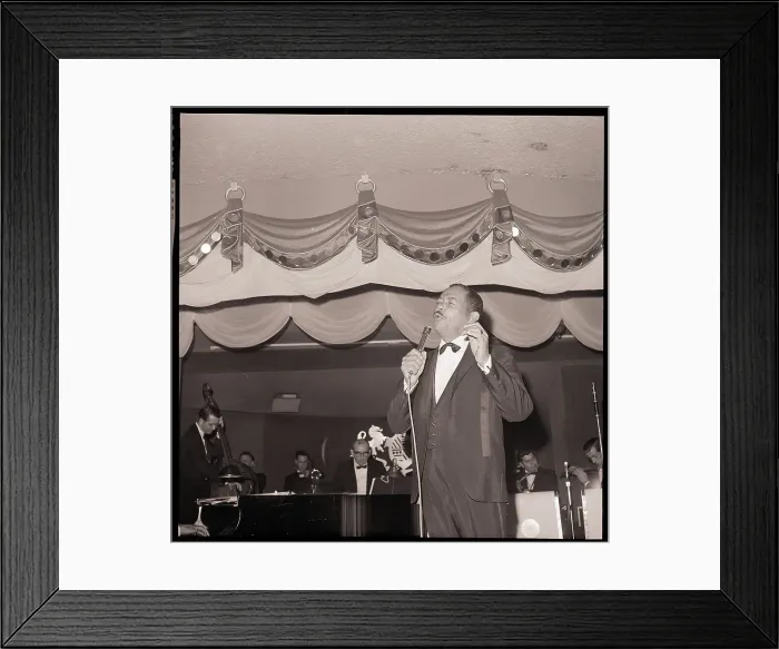 Framed Print : Billy Eckstine on Stage Performing Framed Print : Billy Eckstine on Stage Performing