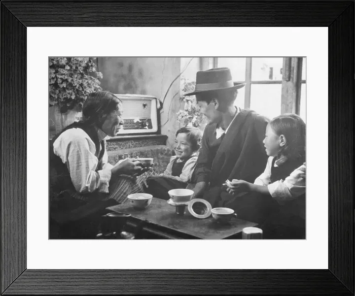 Framed Print : Family Members at Home in China Framed Print : Family Members at Home in China