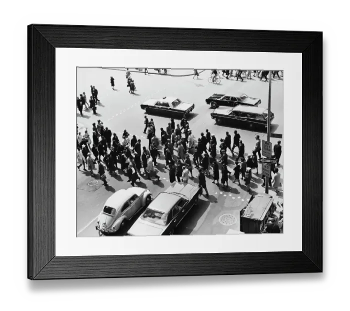 Framed Print : Pedestrian Crossing At Fifth Avenue & 42nd Street Framed Print : Pedestrian Crossing At Fifth Avenue & 42nd Street