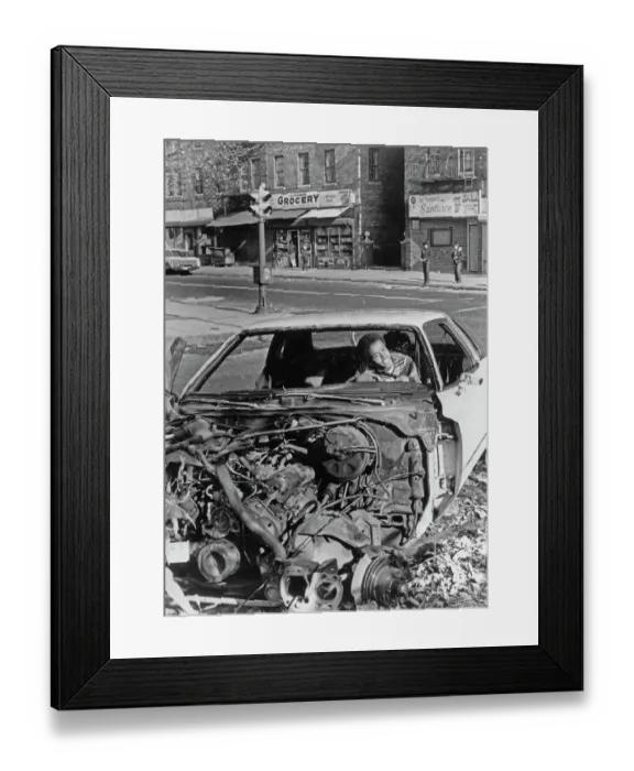 Framed Print : Abandoned Car, Bronx, NYC Framed Print : Abandoned Car, Bronx, NYC