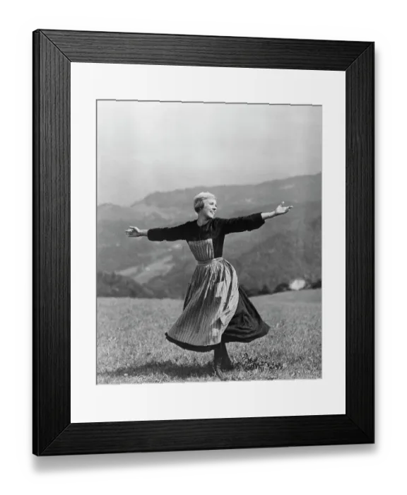 Framed Print : Julie Andrews in The Sound of Music