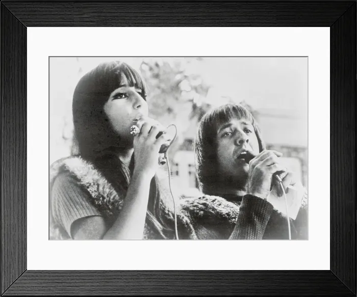 Framed Print : Sonny and Cher Singing Together Framed Print : Sonny and Cher Singing Together