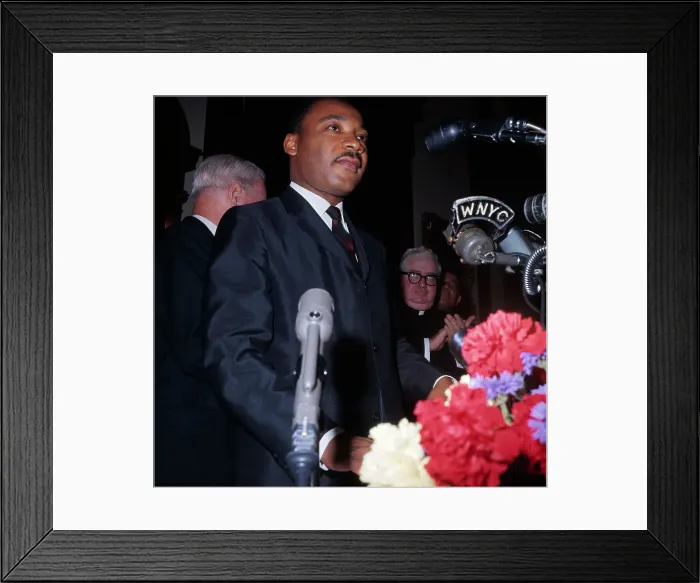 Framed Print : Martin Luther King Jr. Speaking to Press Framed Print : Martin Luther King Jr. Speaking to Press