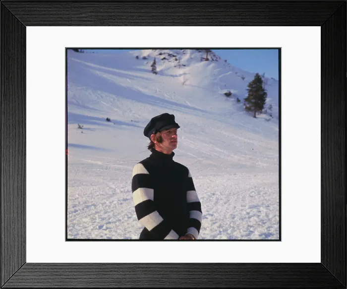 Framed Print : Ringo Starr on Ski Slop Framed Print : Ringo Starr on Ski Slop