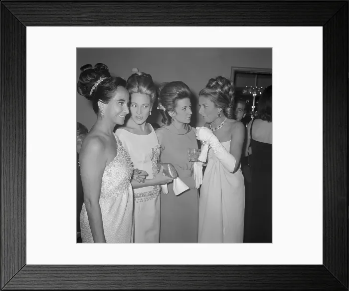 Framed Print : Wife and Daughters of Henry Ford II with Merle Oberon Framed Print : Wife and Daughters of Henry Ford II with Merle Oberon