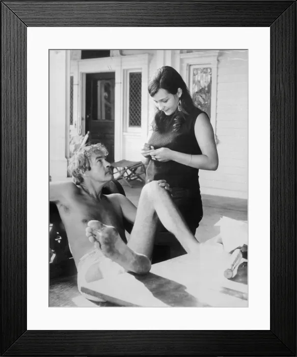 Framed Print : Susie and Timothy Leary at Home Framed Print : Susie and Timothy Leary at Home