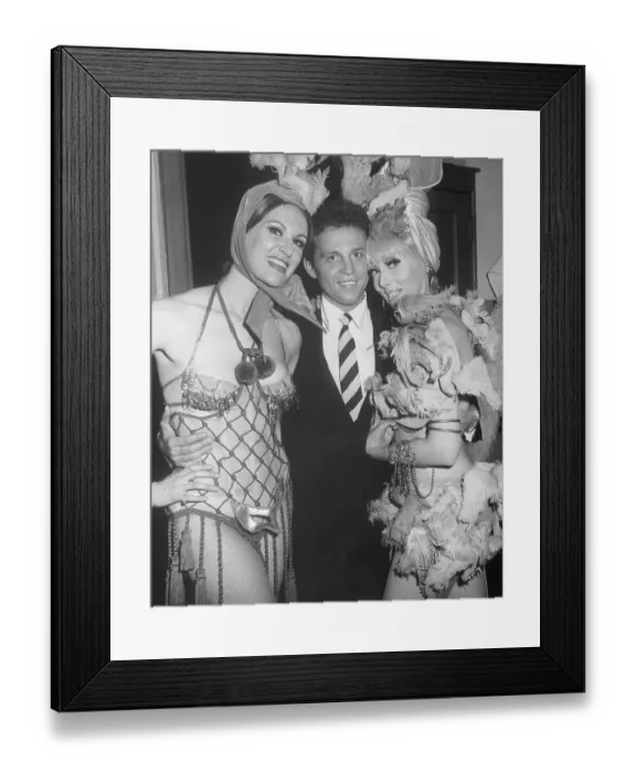 Framed Print : Singer Bobby Vinton Posing with Showgirls