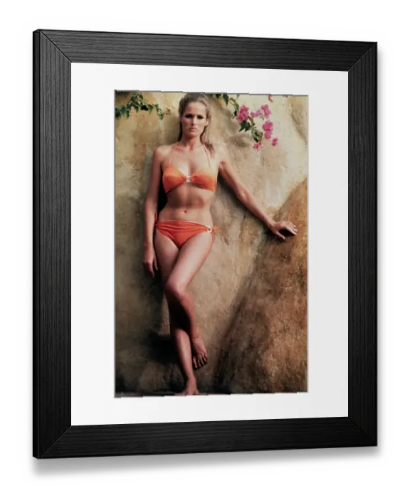 Framed Print : Ursula Andress in Orange Bikini Framed Print : Ursula Andress in Orange Bikini