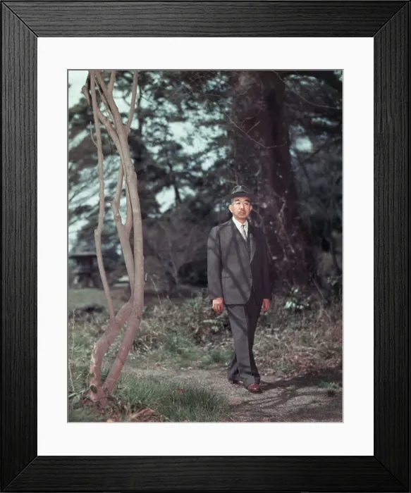 Framed Print : Emperor Hirohito Strolling About Imperial Palace Framed Print : Emperor Hirohito Strolling About Imperial Palace
