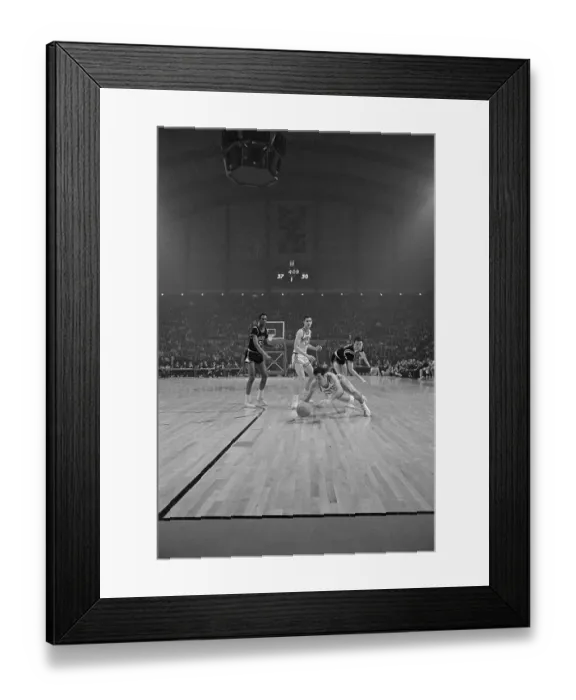 Framed Print : Basketball Game in Action Framed Print : Basketball Game in Action