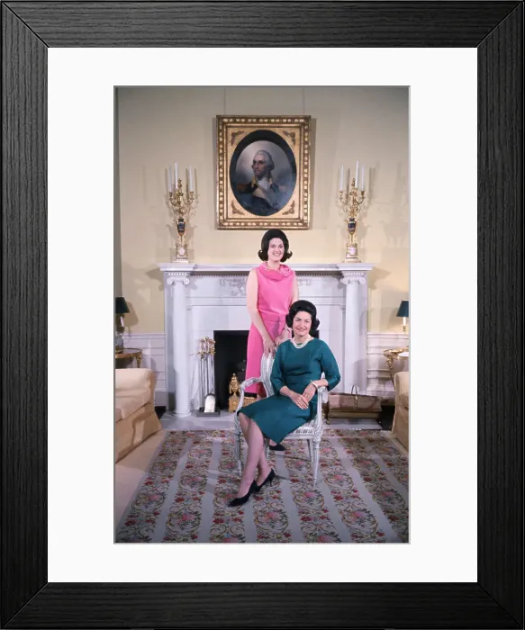 Framed Print : Lyndon Johnson and Family Framed Print : Lyndon Johnson and Family