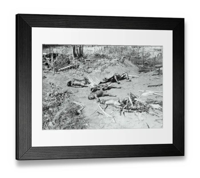 Framed Print : Slain Children on Vietnamese Roadside Framed Print : Slain Children on Vietnamese Roadside