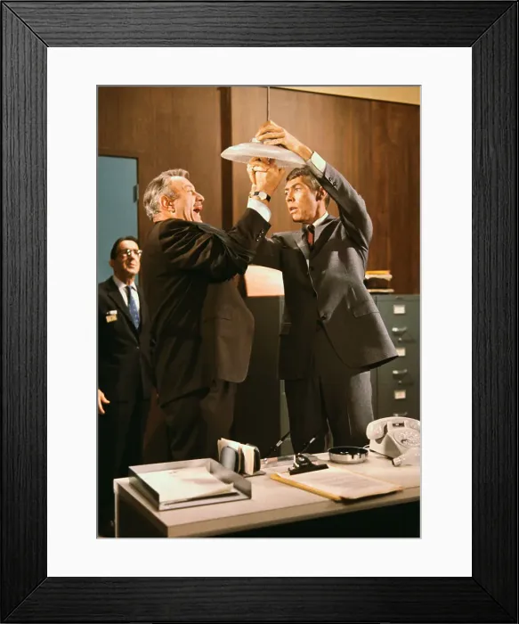 Framed Print : James Coburn and Lee J. Cobb in Our Man Flint Framed Print : James Coburn and Lee J. Cobb in Our Man Flint