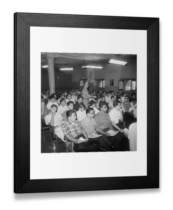 Framed Print : Young Men at Induction Center Framed Print : Young Men at Induction Center