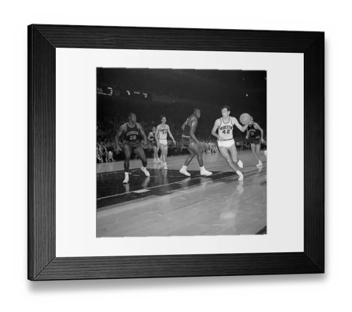 Framed Print : Bill Bradley in ECAC Festival Game Framed Print : Bill Bradley in ECAC Festival Game