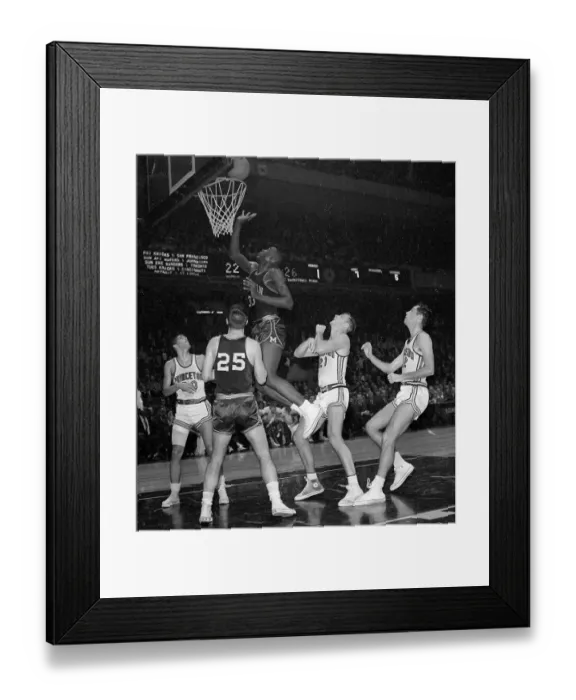 Framed Print : Cazzie Russell Scores During ECAC Game Framed Print : Cazzie Russell Scores During ECAC Game