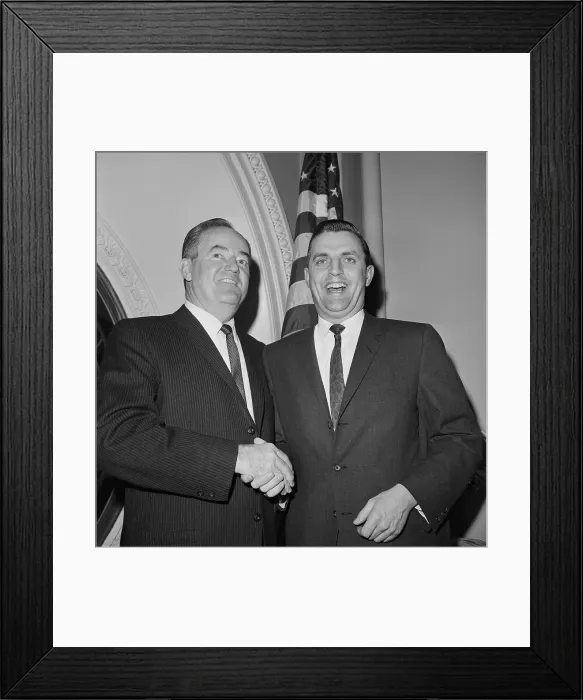 Framed Print : Walter Mondale And Hubert Humphrey Framed Print : Walter Mondale And Hubert Humphrey