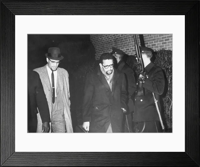 Framed Print : Malcolm X Leaving Radio Station