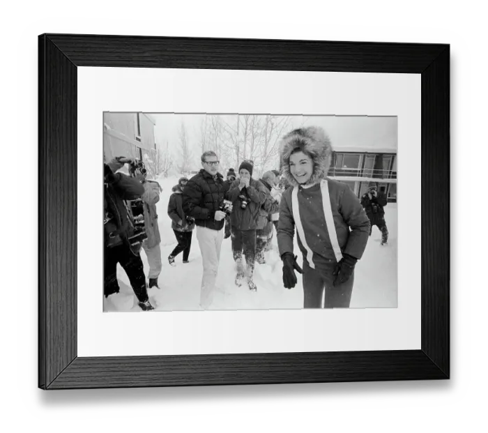 Framed Print : Jacqueline Kennedy in Aspen Framed Print : Jacqueline Kennedy in Aspen