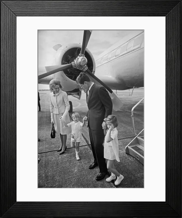Framed Print : Edward Kennedy and Family at Airport Framed Print : Edward Kennedy and Family at Airport