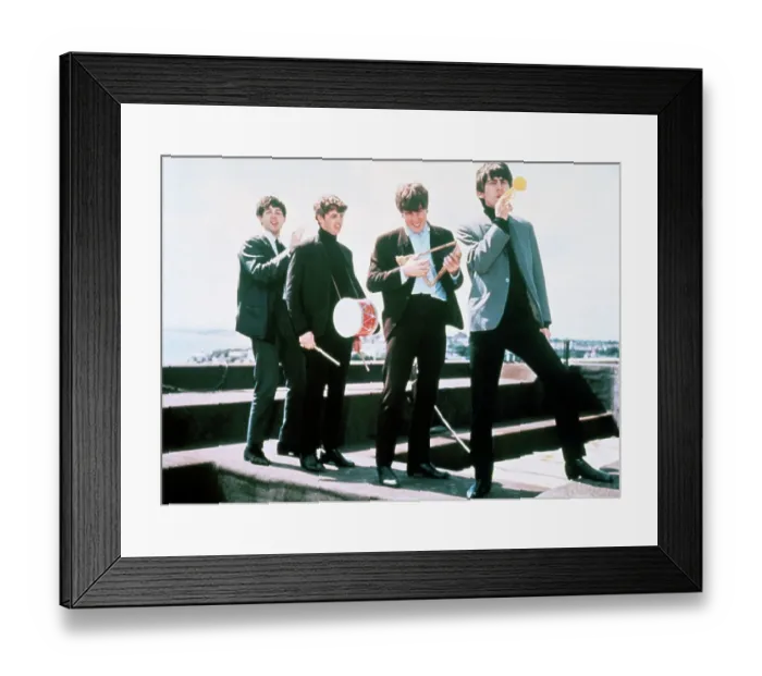Framed Print : The Beatles Shown on London Roof Framed Print : The Beatles Shown on London Roof