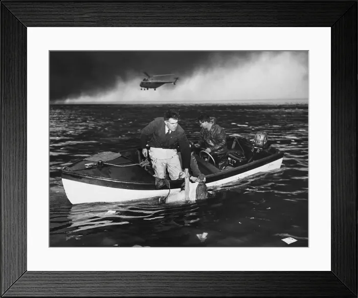 Framed Print : Police Removing a Body from the Water Framed Print : Police Removing a Body from the Water