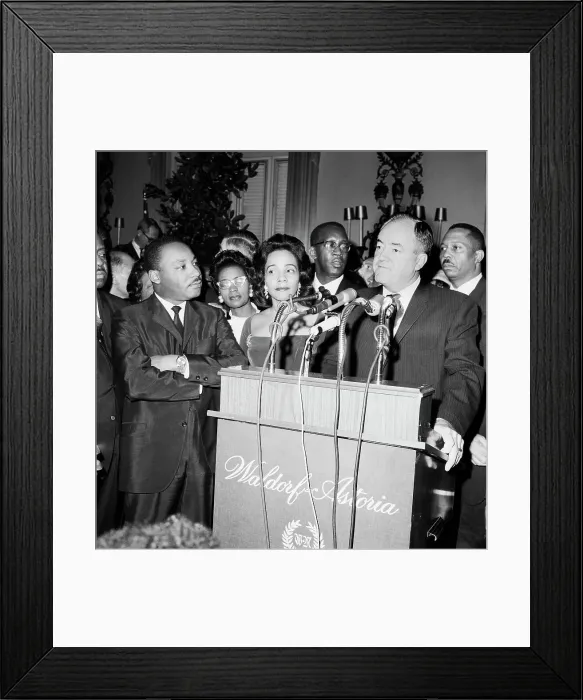 Framed Print : Humphrey Speaking at King Reception