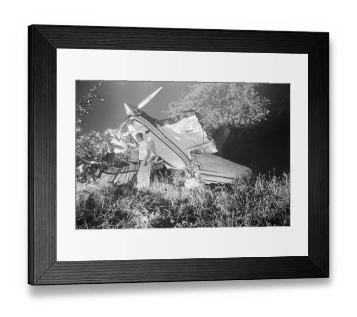 Framed Print : Wreckage of Plane Carrying Ted Kennedy Framed Print : Wreckage of Plane Carrying Ted Kennedy