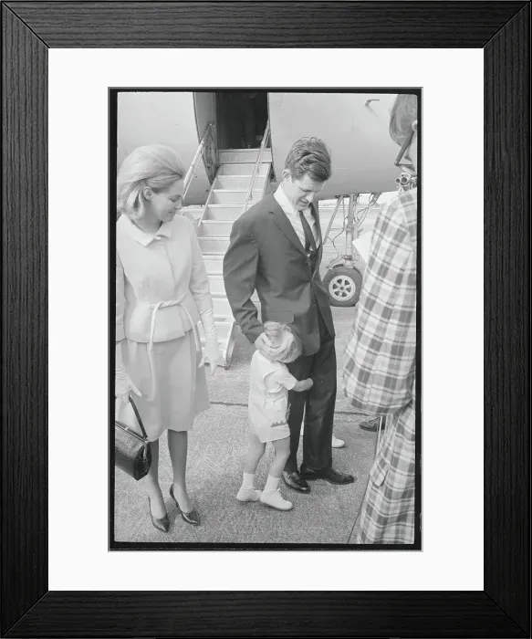 Framed Print : Edward Kennedy Greeted by Family Framed Print : Edward Kennedy Greeted by Family