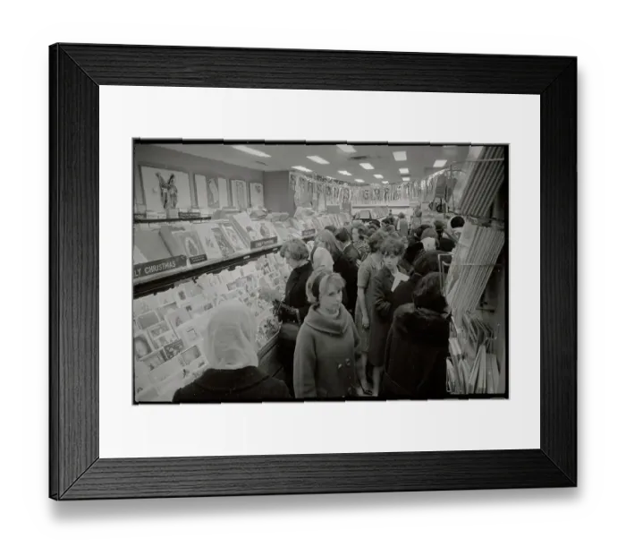 Framed Print : Customers Shopping in Store Framed Print : Customers Shopping in Store