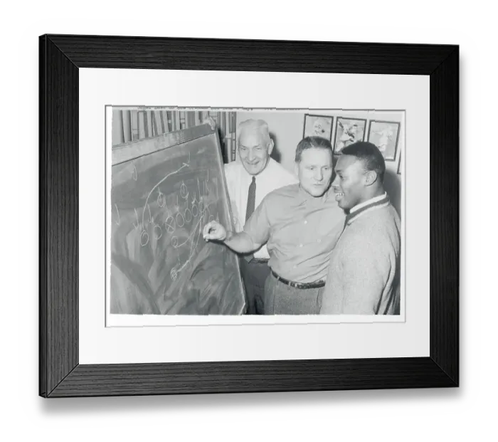 Framed Print : Men Diagramming a Football Play Framed Print : Men Diagramming a Football Play