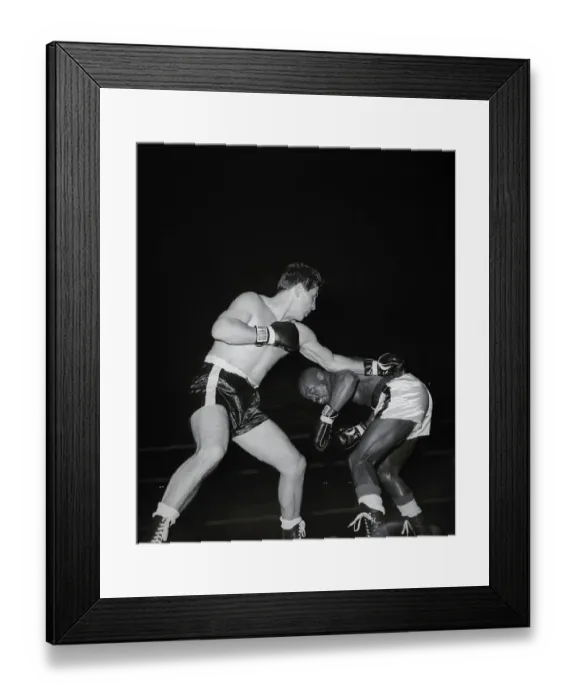 Framed Print : Joey Giardello Punching Hurricane Carter Framed Print : Joey Giardello Punching Hurricane Carter