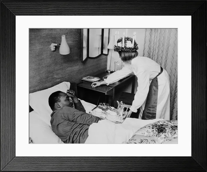 Framed Print : Lucia Serving Breakfast To M.L. King Framed Print : Lucia Serving Breakfast To M.L. King
