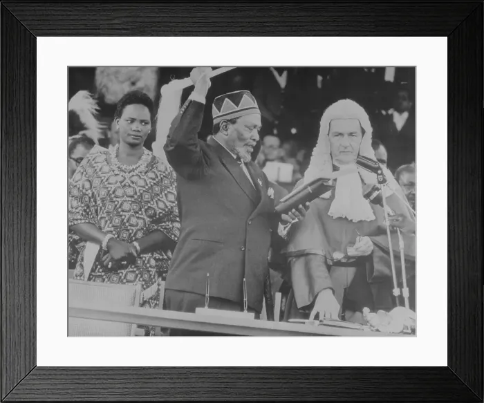Framed Print : Jomo Kenyatta Swearing into Office Framed Print : Jomo Kenyatta Swearing into Office