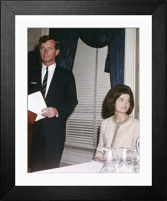 Framed Print : Jacqueline and Robert Kennedy at Conference Framed Print : Jacqueline and Robert Kennedy at Conference