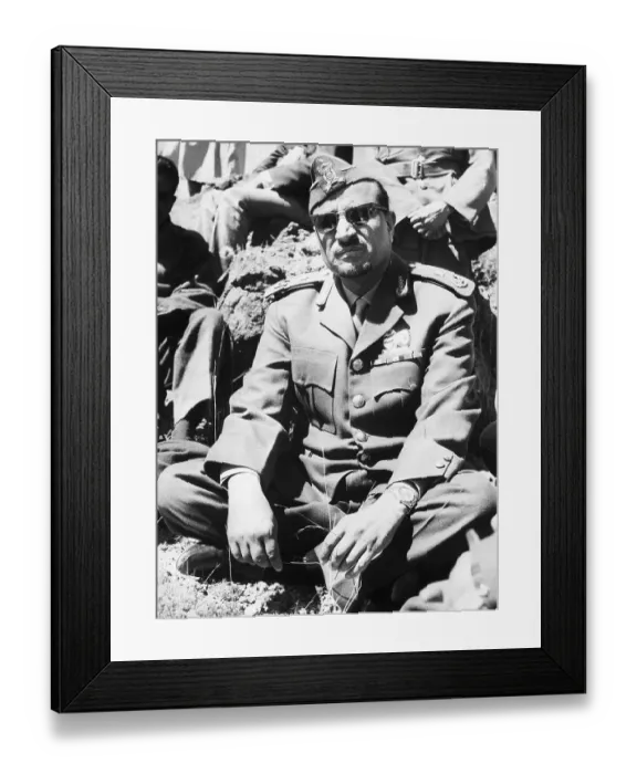 Framed Print : Abdullah al-Salal Seated on Ground Framed Print : Abdullah al-Salal Seated on Ground