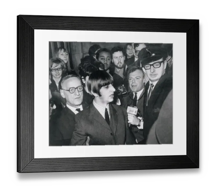Framed Print : Ringo Starr near Reporters Framed Print : Ringo Starr near Reporters