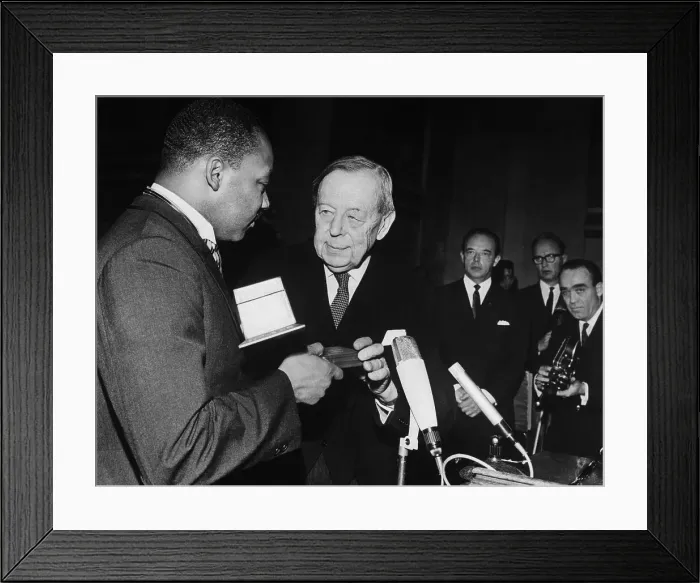 Framed Print : Martin Luther King Receiving Nobel Prize