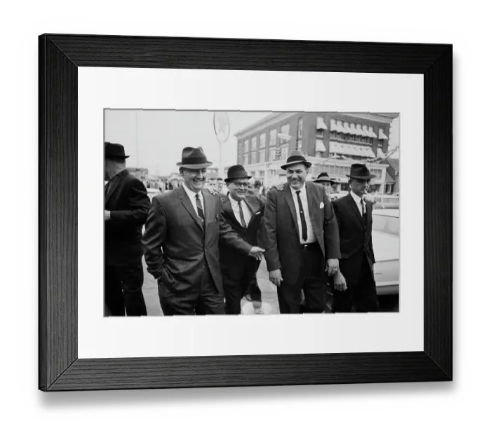 Framed Print : Lawrence Rainey And Deputy Leave Court