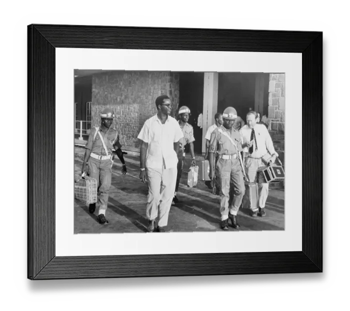 Framed Print : Soldiers Escorting Louis Lumumba in Street Framed Print : Soldiers Escorting Louis Lumumba in Street