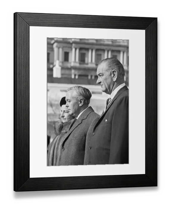 Framed Print : President Johnson With First Lady and Harold Wilson Framed Print : President Johnson With First Lady and Harold Wilson