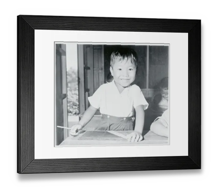 Framed Print : Thai Boy at School Desk Framed Print : Thai Boy at School Desk