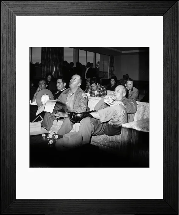 Framed Print : White Sheriff And Deputy Seated On Couch Framed Print : White Sheriff And Deputy Seated On Couch