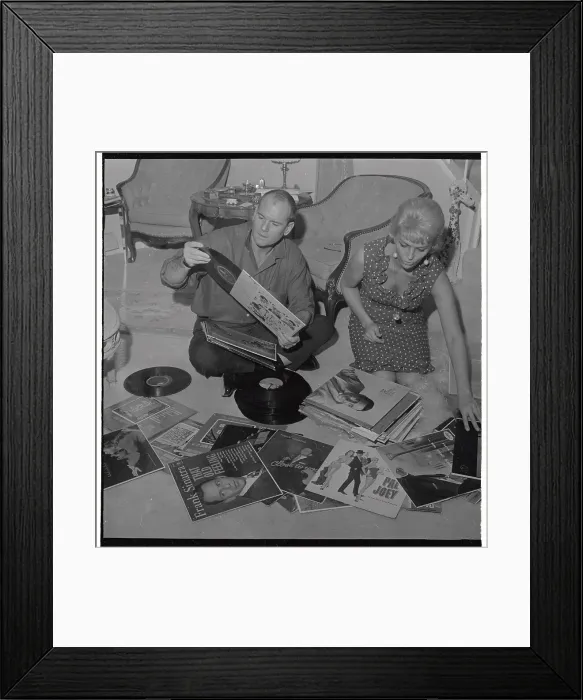 Framed Print : Sam Sheppard Going Through His Record Collection Framed Print : Sam Sheppard Going Through His Record Collection