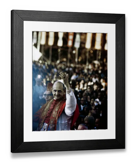 Framed Print : Pope Paul VI Waving