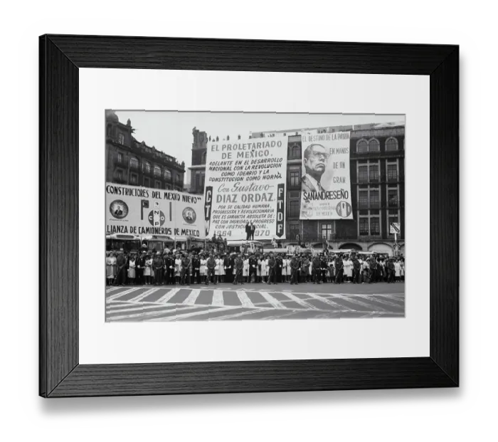 Framed Print : Crowd Awaiting New President of Mexico Framed Print : Crowd Awaiting New President of Mexico