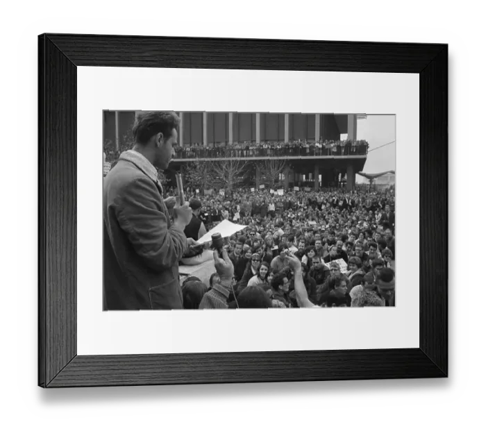 Framed Print : Mario Savio Speaking at Student Rally Framed Print : Mario Savio Speaking at Student Rally